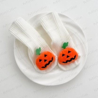 Baby Pumpkin Colorblock Halloween Bodysuit - Socks - 18-24M - image 7