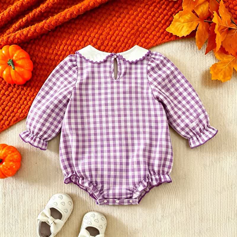 MY FIRST HALLOWEEN Purple Gingham Baby Bodysuit - image 2