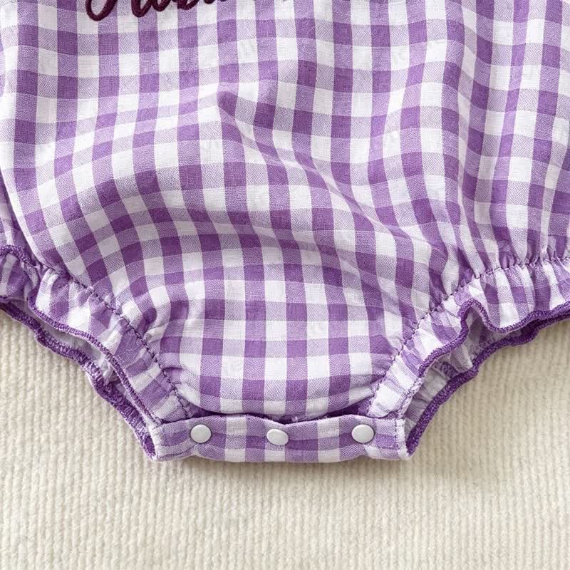 MY FIRST HALLOWEEN Purple Gingham Baby Bodysuit - image 5