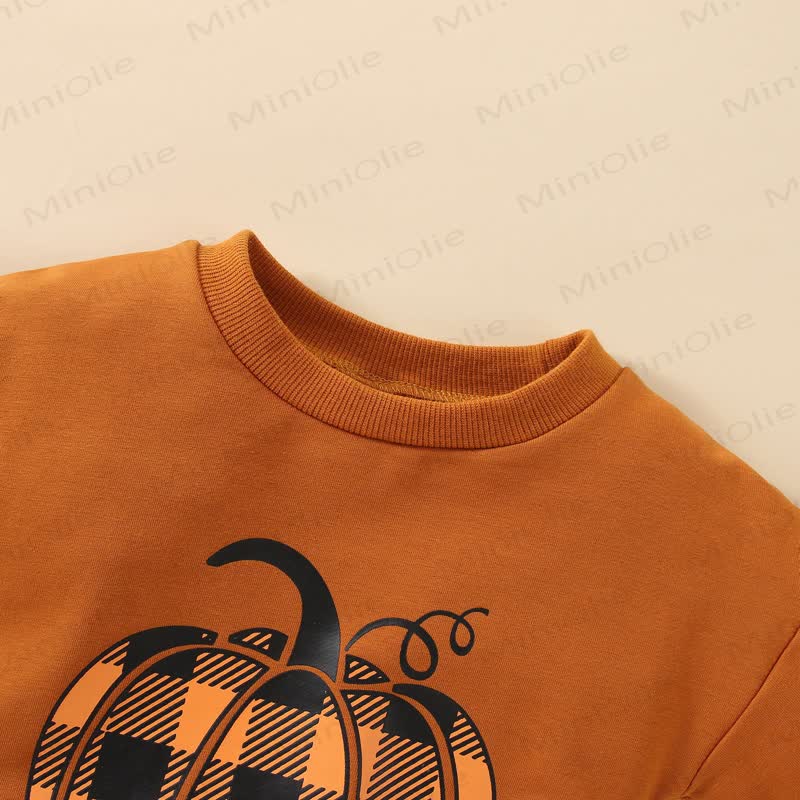 Baby Halloween Plaid Pumpkin Bodysuit - image 3