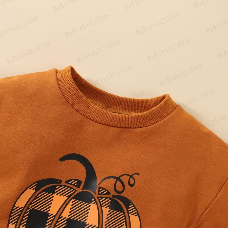 Baby Halloween Plaid Pumpkin Bodysuit - image 3