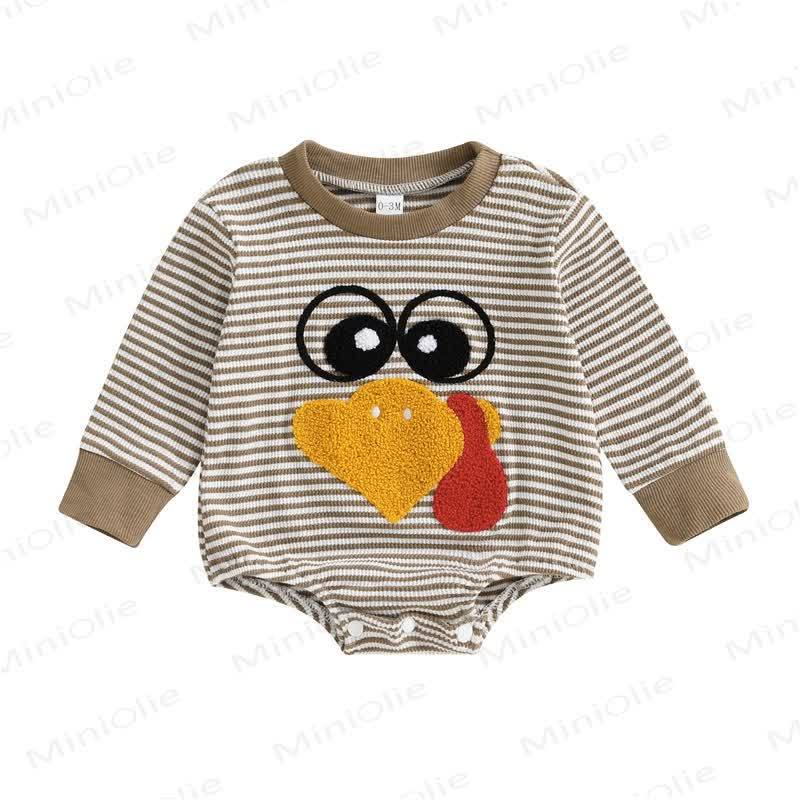 Baby Turkey Stripe Bodysuit - image 7