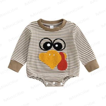 Baby Turkey Stripe Bodysuit - image 7