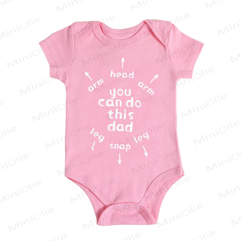 YOU CAN DO THIS DAD Baby Graphic Bodysuit - Pink - 18-24M - image 1