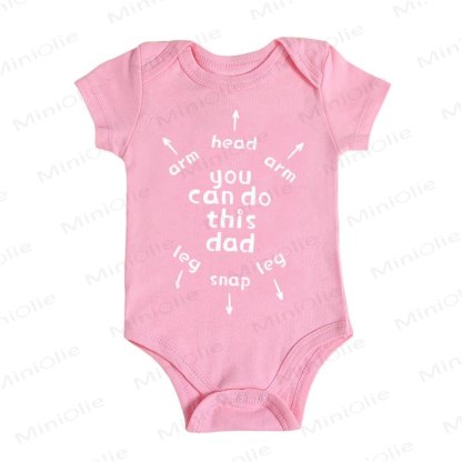YOU CAN DO THIS DAD Baby Graphic Bodysuit - Pink - 18-24M - image 1