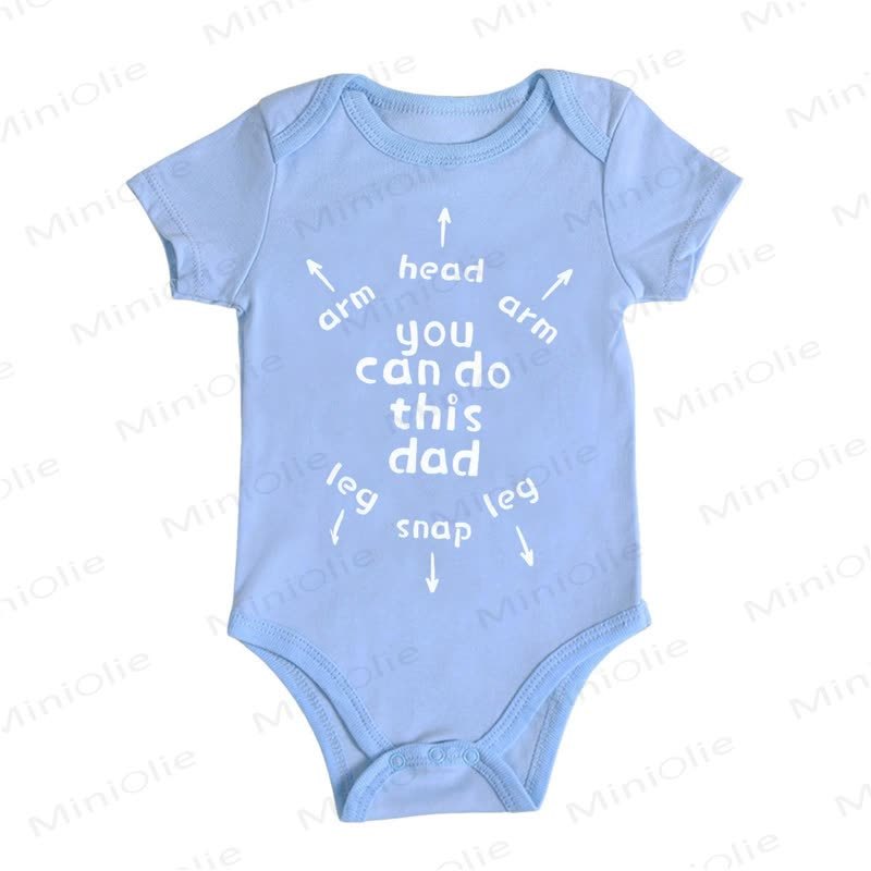 YOU CAN DO THIS DAD Baby Graphic Bodysuit - Blue - 18-24M - image 2