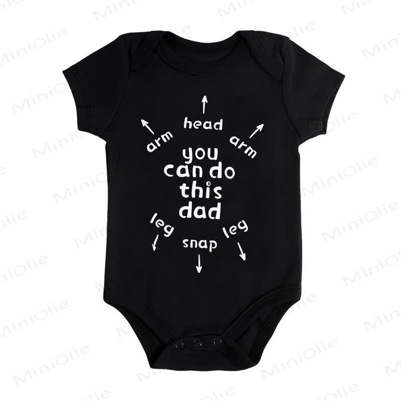 YOU CAN DO THIS DAD Baby Graphic Bodysuit - Black - 18-24M - image 4