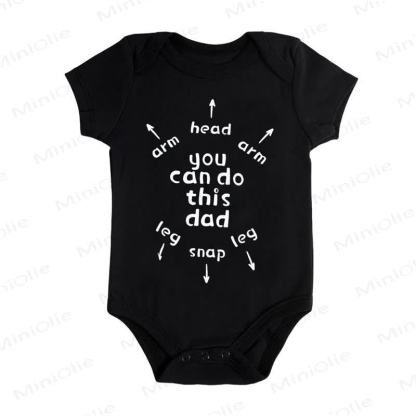 YOU CAN DO THIS DAD Baby Graphic Bodysuit - Black - 18-24M - image 4