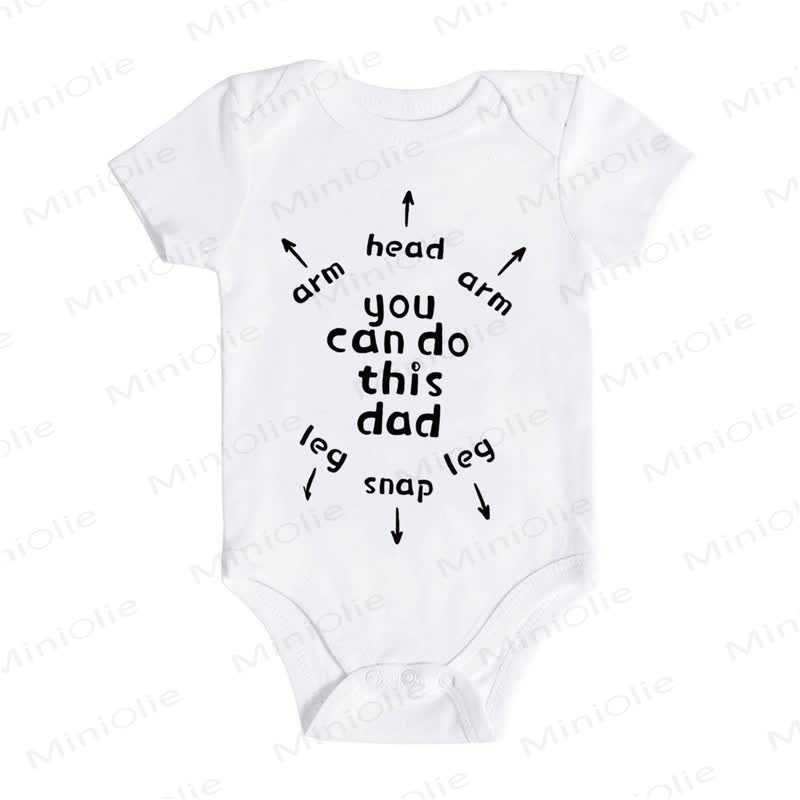 YOU CAN DO THIS DAD Baby Graphic Bodysuit - White - 18-24M - image 5