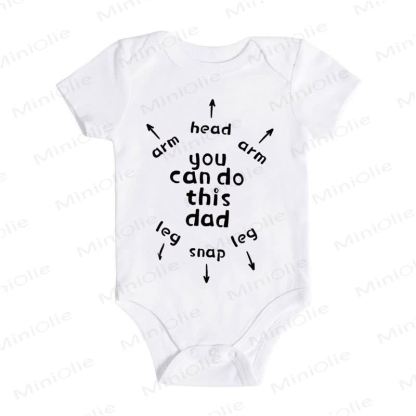 YOU CAN DO THIS DAD Baby Graphic Bodysuit - White - 18-24M - image 5