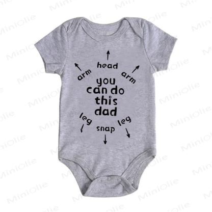 YOU CAN DO THIS DAD Baby Graphic Bodysuit - Gray - 18-24M - image 6