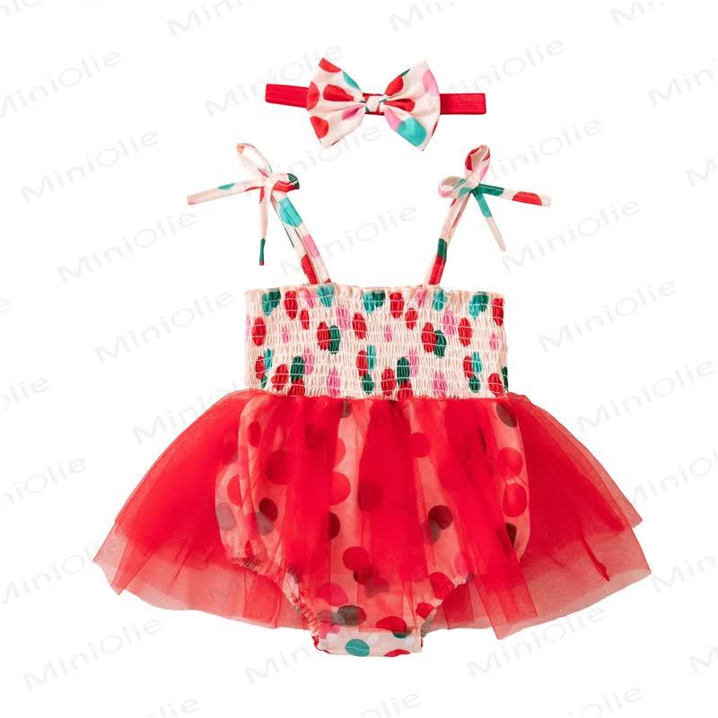 Baby Tulle Smocked Bodysuit with Headband - image 3