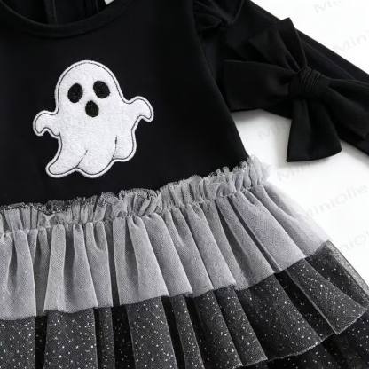 Baby Ghost Tulle Skirt Bodysuit with Headband - image 2