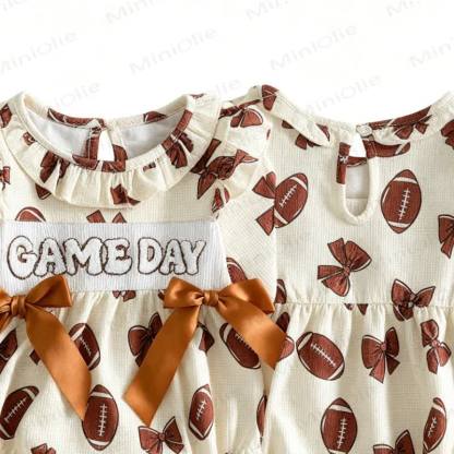 GAME DAY Baby Football Bow Bodysuit  - image 3