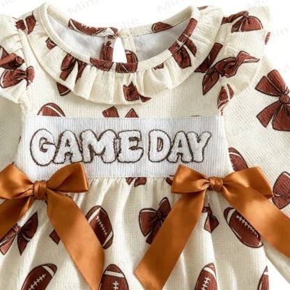 GAME DAY Baby Football Bow Bodysuit  - image 4