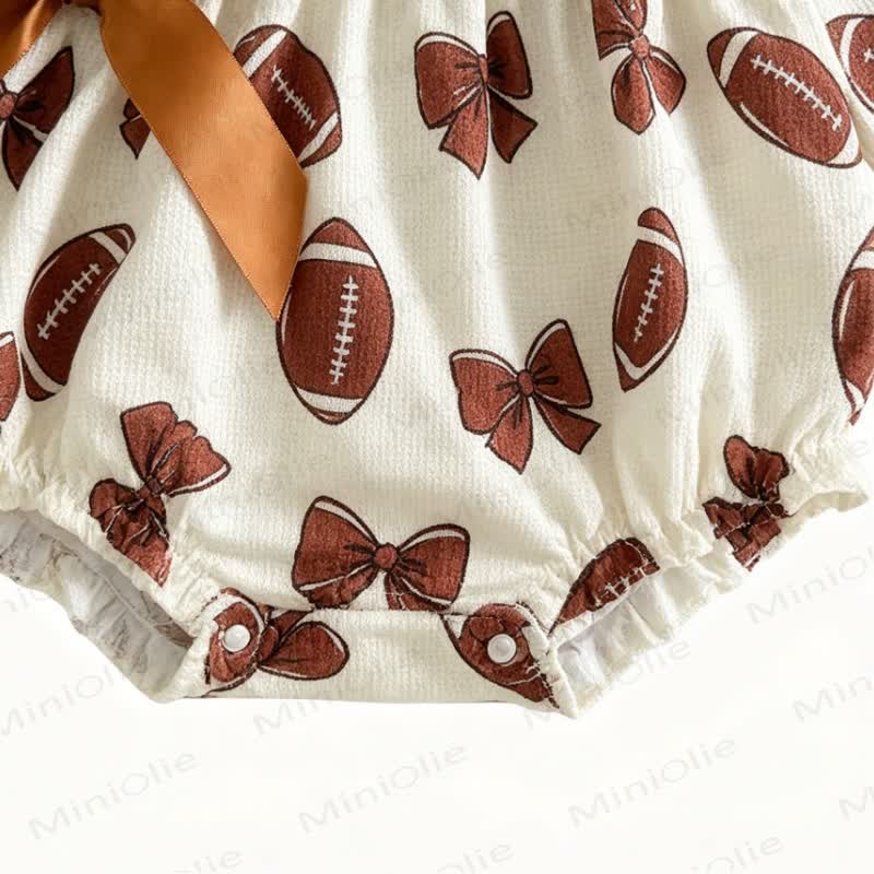 GAME DAY Baby Football Bow Bodysuit  - image 5