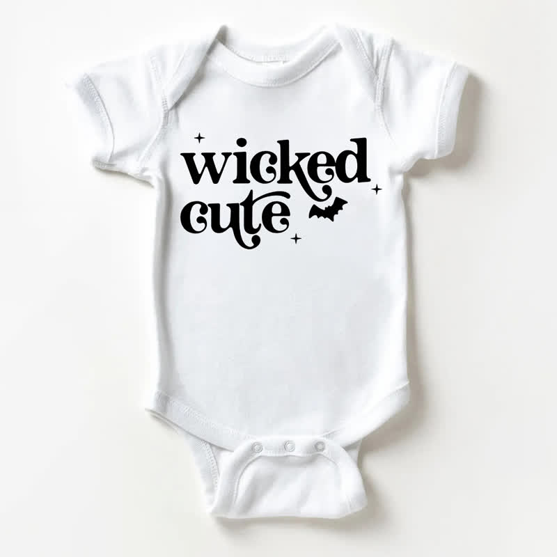 WICKED CUTE Baby Halloween Theme White Bodysuit - White - 18-24M - image 1