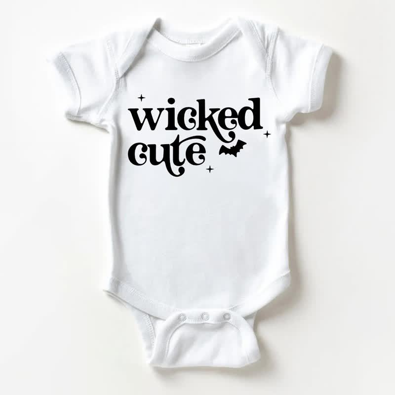WICKED CUTE Baby Halloween Theme White Bodysuit - White - 18-24M - image 1