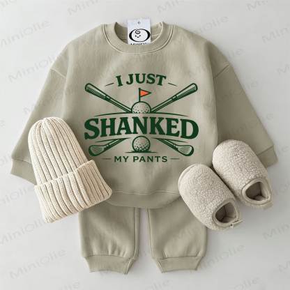 I JUST SHANKED MY PANTS Baby Sweatshirt 2-piece Grey Green Set - Grey Green - 2-3T - image 1