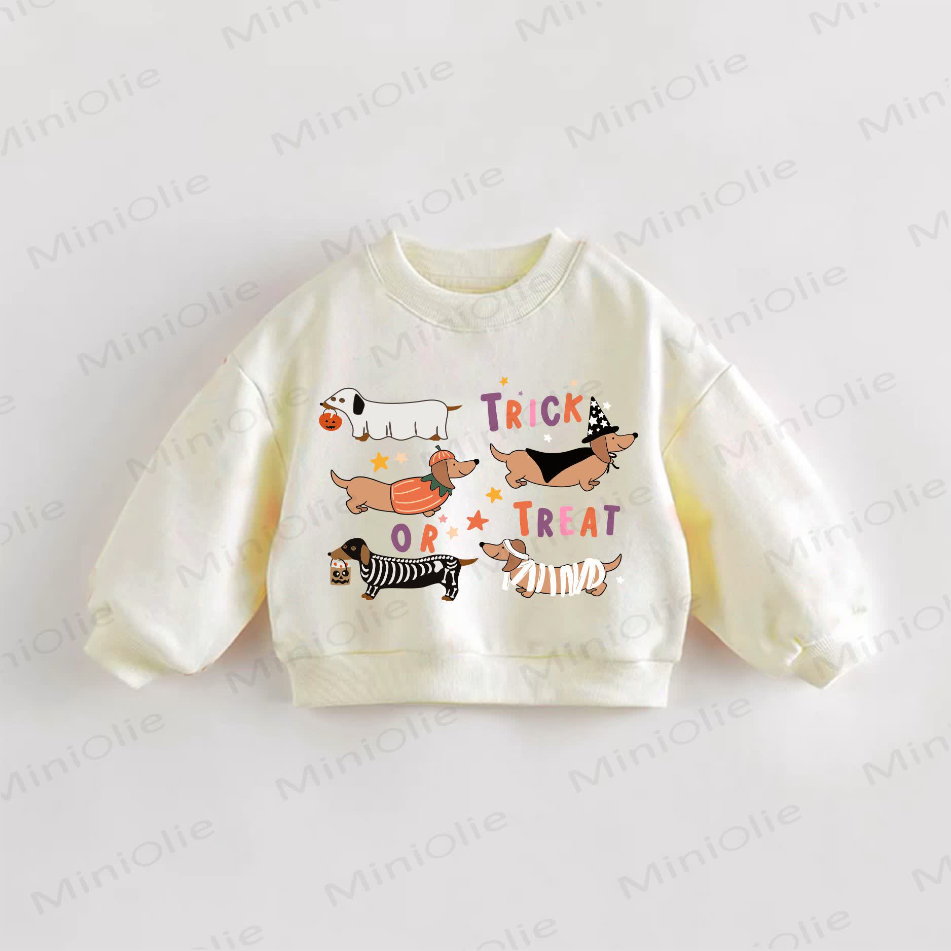 TRICK OR TREAT Baby Toddler Cream Sweatshirt - Cream - 3-5T - image 1