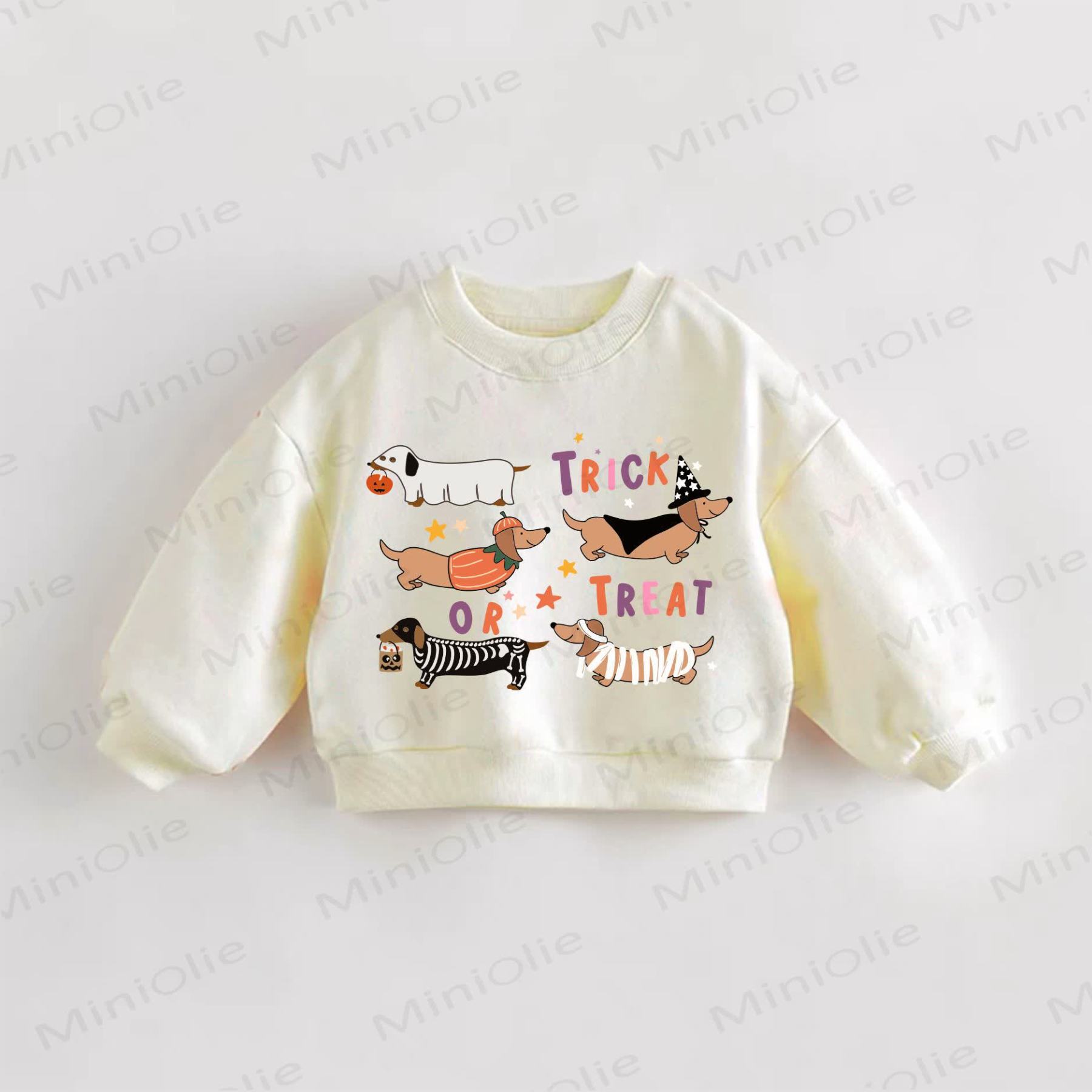 TRICK OR TREAT Baby Toddler Cream Sweatshirt - Cream - 3-5T - image 1