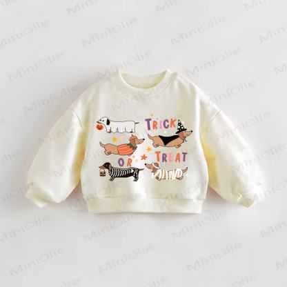 TRICK OR TREAT Baby Toddler Cream Sweatshirt - Cream - 3-5T - image 1