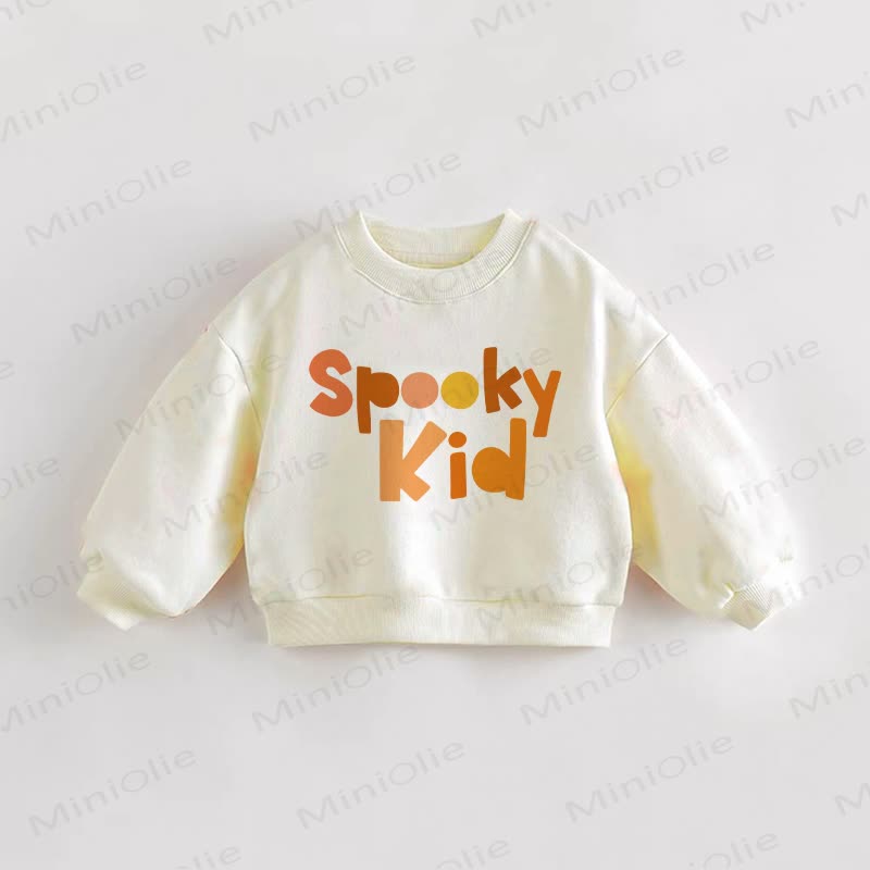 SPOOKY KID Baby Toddler Cream Sweatshirt - Cream - 3-5T - image 1