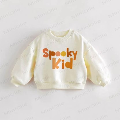 SPOOKY KID Baby Toddler Cream Sweatshirt - Cream - 3-5T - image 1