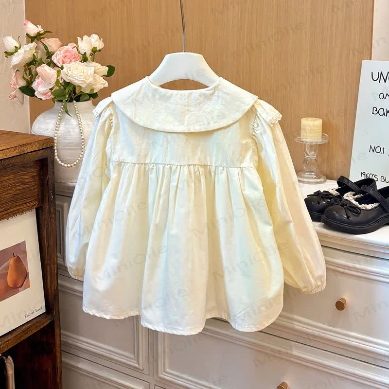 Toddler Kid Girl Peter Pan Collar Shirt - image 2