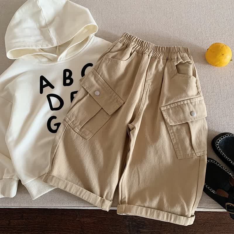 Toddler Baby Casual Slanted Pocket Cargo Pants - Beige - 6-7T - image 3