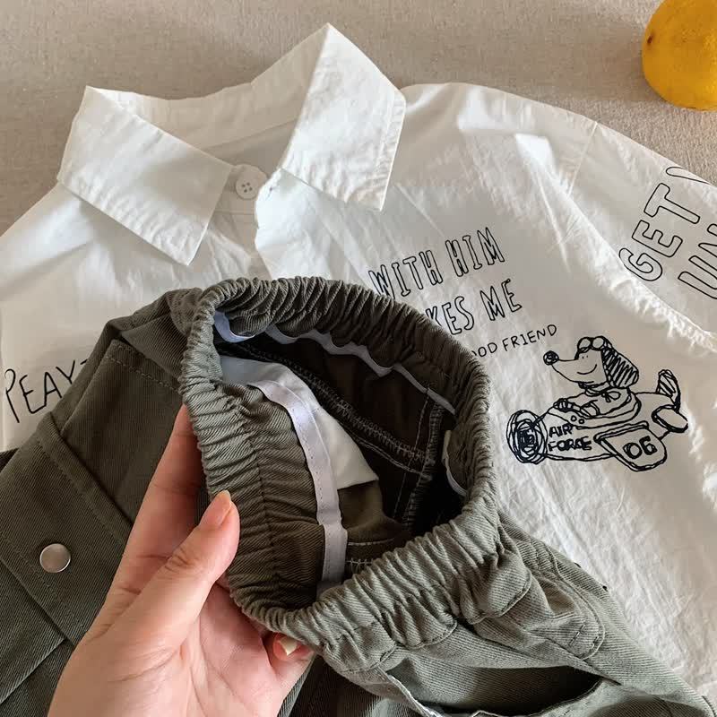 Toddler Baby Casual Slanted Pocket Cargo Pants - image 5
