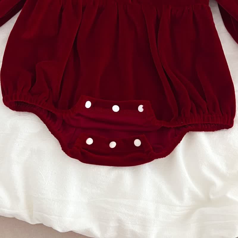 Baby Toddler Velvet Lace Collar Sister Outfits Dress & Bodysuit - image 16