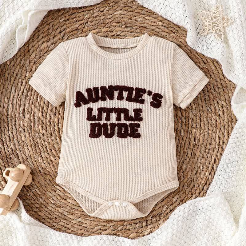AUNTIE'S LITTLE DUDE Baby Waffle Bodysuit - Beige - 12-18M - image 9