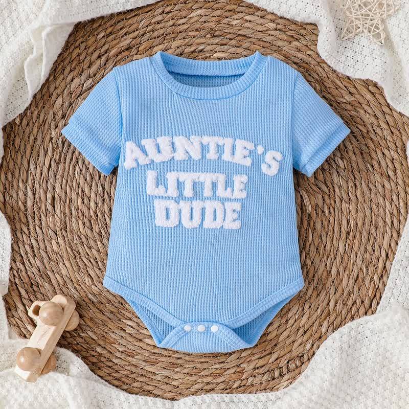 AUNTIE'S LITTLE DUDE Baby Waffle Bodysuit - Blue - 12-18M - image 3