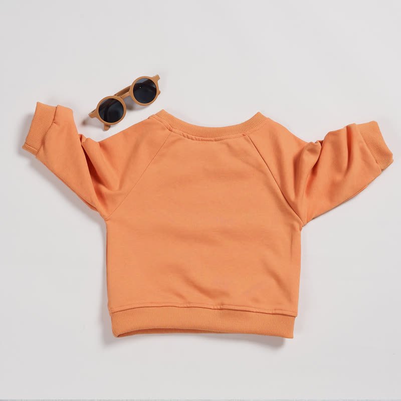 Baby Toddler Funny Face Orange Sweatshirt - image 2