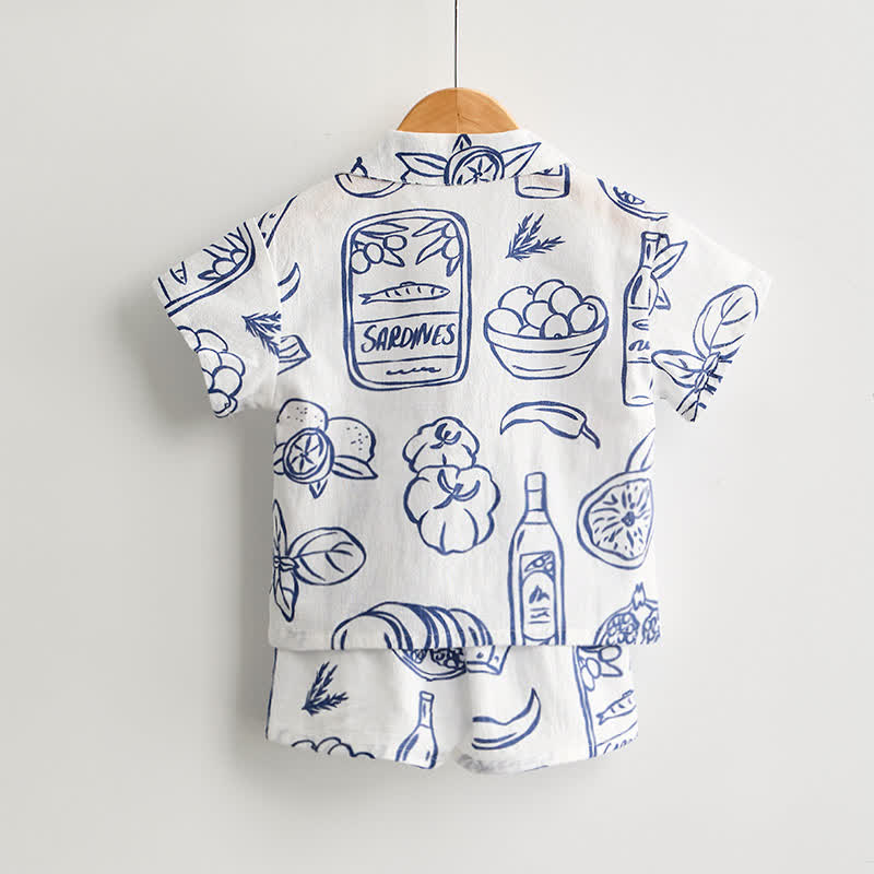 Baby Toddler Boys Lemon Shirt and Shorts 2-piece Set - image 3