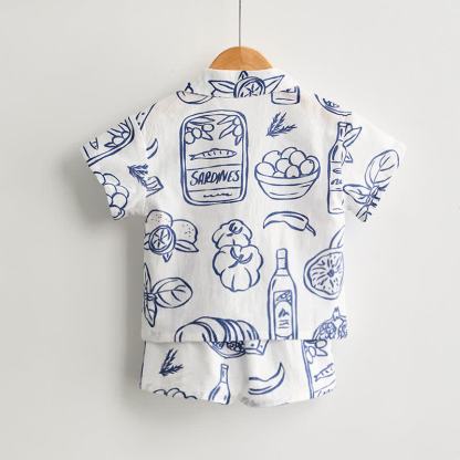 Baby Toddler Boys Lemon Shirt and Shorts 2-piece Set - image 3