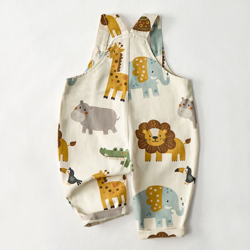 Baby Toddler Safari Animal Print Overalls - image 3