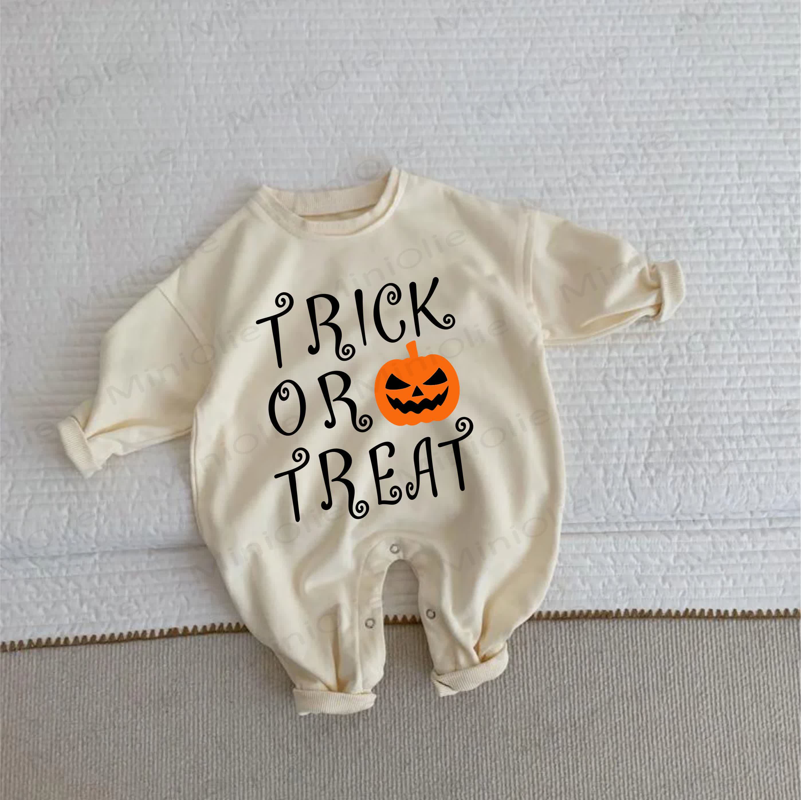 TRICK OR TREAT Baby Beige Romper - Beige - 2-3T - image 1
