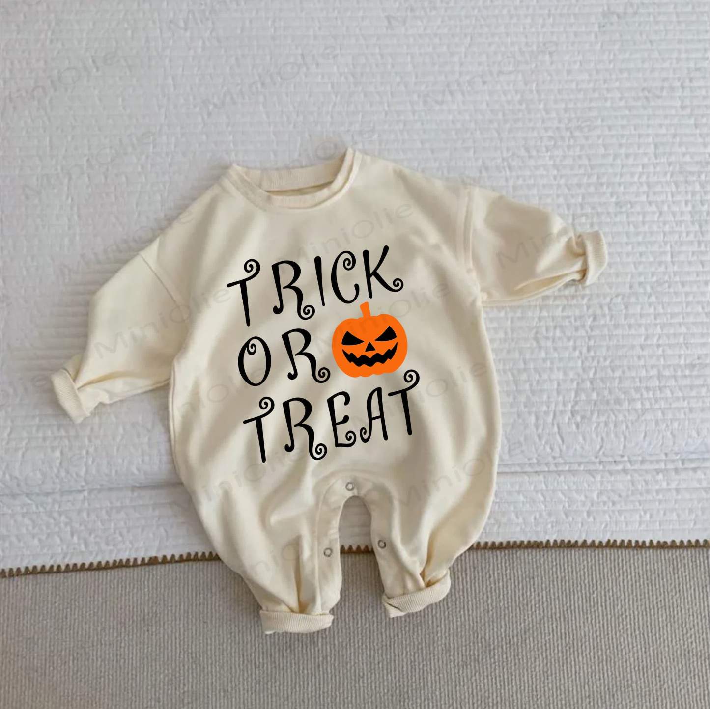 TRICK OR TREAT Baby Beige Romper - Beige - 2-3T - image 1