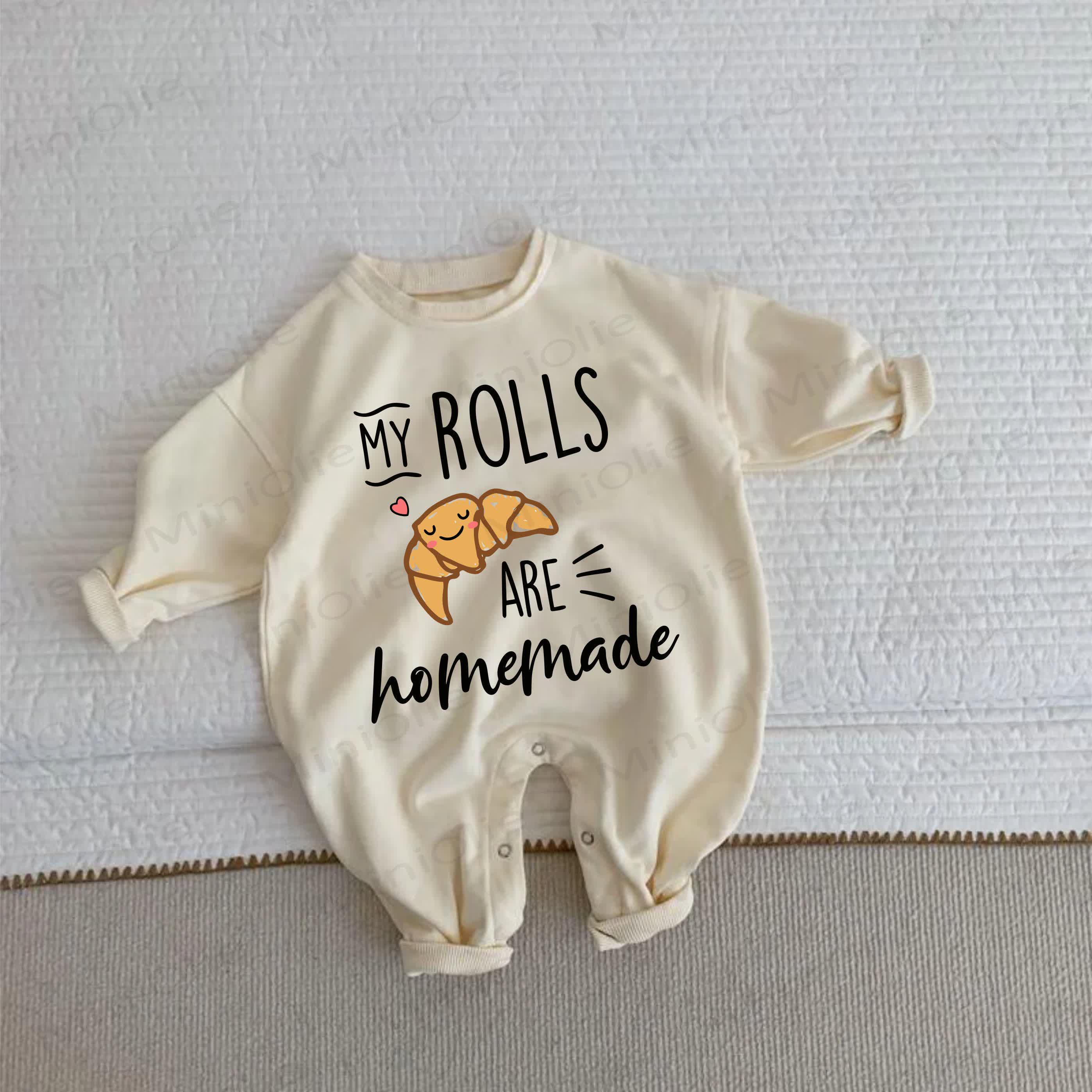 MY ROLLS ARE HOMEMADE Baby Beige Romper - Beige - 2-3T - image 1