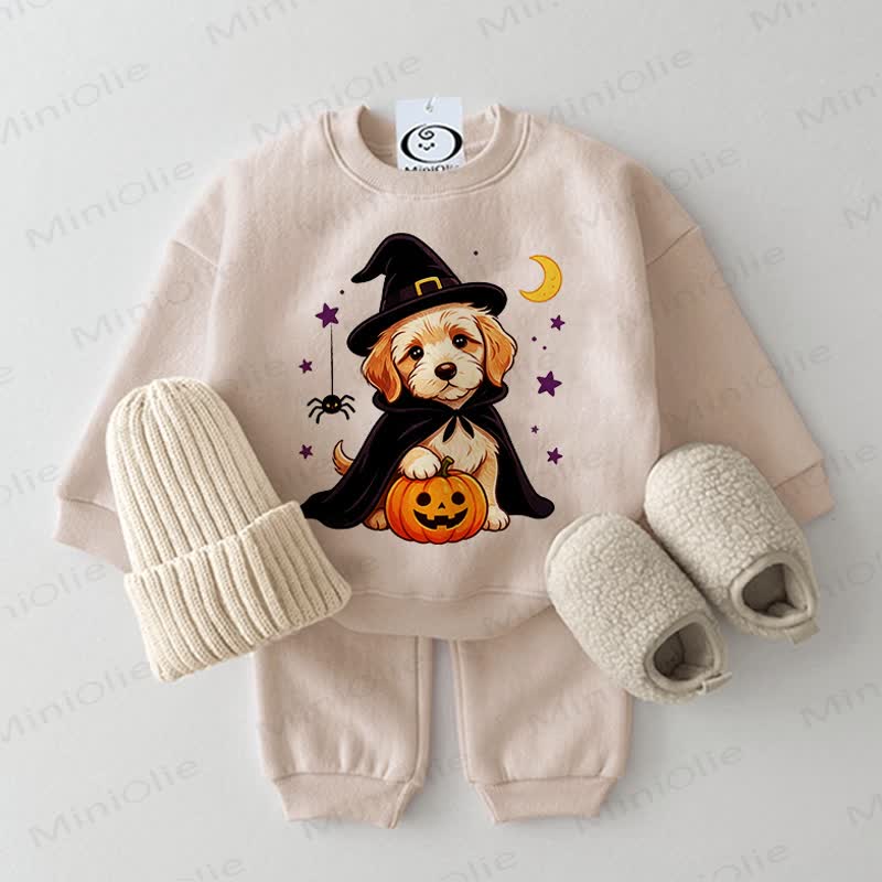 Baby Halloween Puppy 2-piece Beige Set - Beige - 2-3T - image 1