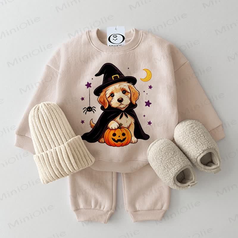Baby Halloween Puppy 2-piece Beige Set - Beige - 2-3T - image 1