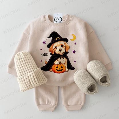Baby Halloween Puppy 2-piece Beige Set - Beige - 2-3T - image 1