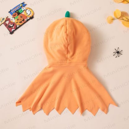 Baby Cute Pumpkin Hooded Halloween Cape Coat - image 2