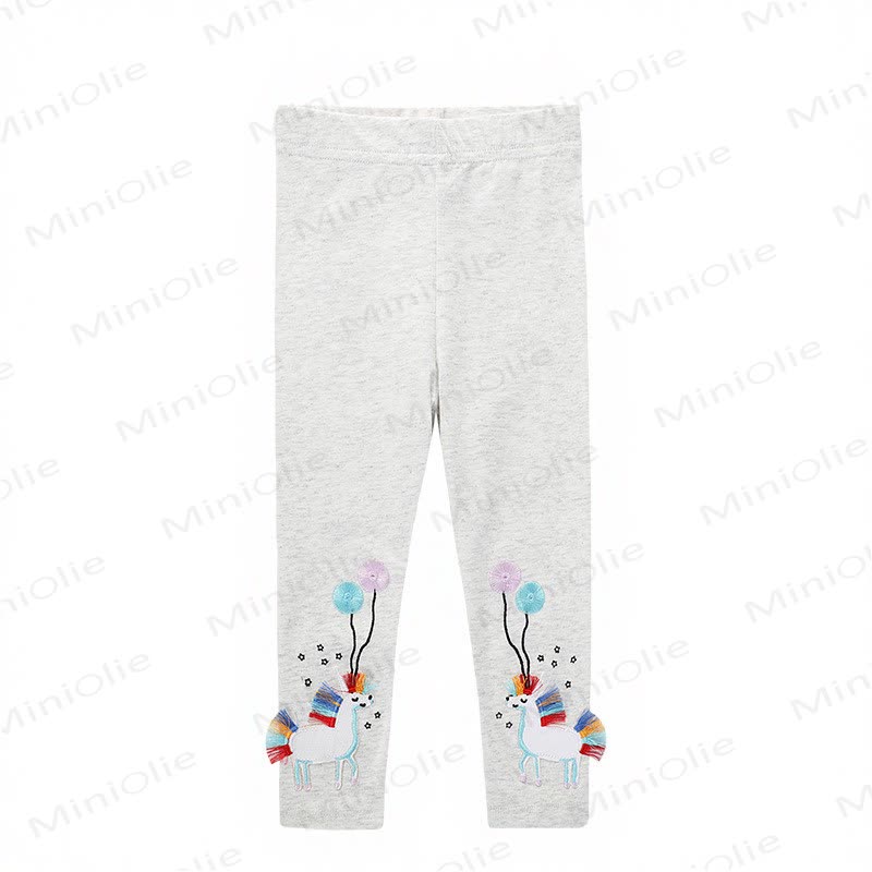 Toddler Girl Animal Balloon Grey Leggings - Gray - 8-9T - image 1