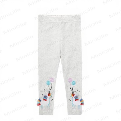 Toddler Girl Animal Balloon Grey Leggings - Gray - 8-9T - image 1