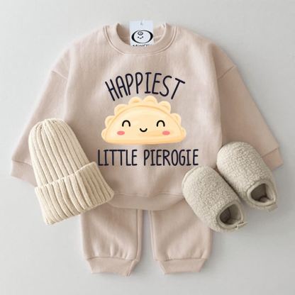 HAPPIEST LITTLE PIEROGIE Baby Beige Sweatshirt 2-piece Set - Beige - 2-3T - image 1
