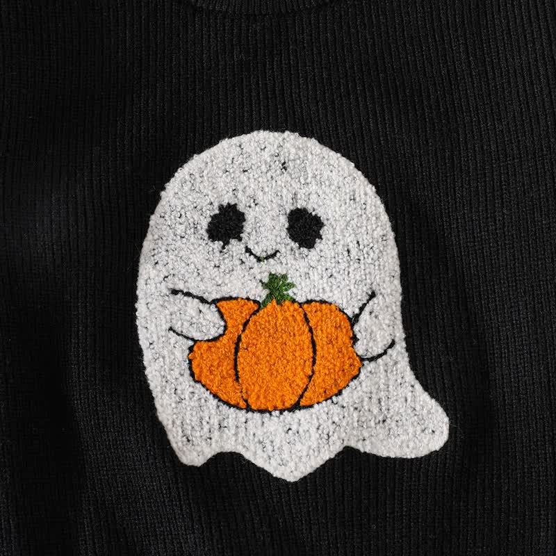 Baby Halloween Ghost Knit Sweater - image 4