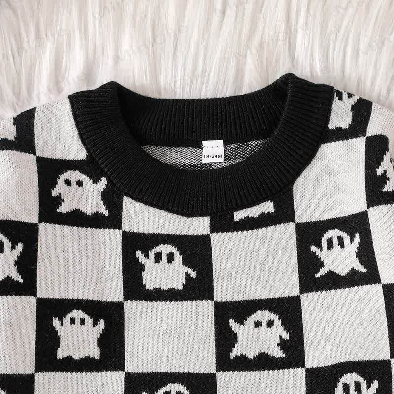 Baby Halloween Ghost Knit Sweater - image 9